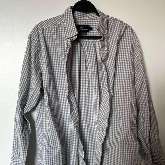 Vineyard Vines Gray Slim Fit Whale Shirt (Size L) - Picture 1 of 3